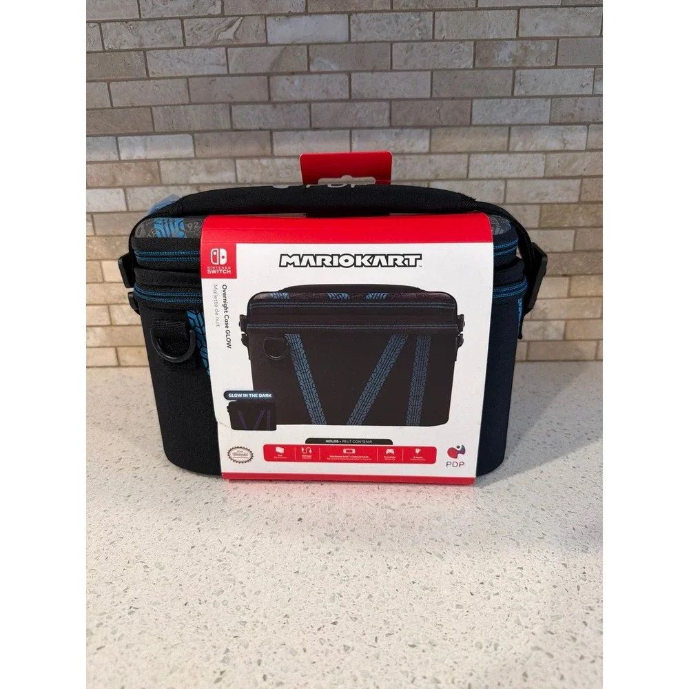 Nintendo Switch Mario Kart Overnight Case GLOW PDP Travel Storage Bag New
